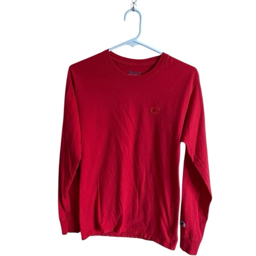 Champion Red Long Sleeve Shirt size small